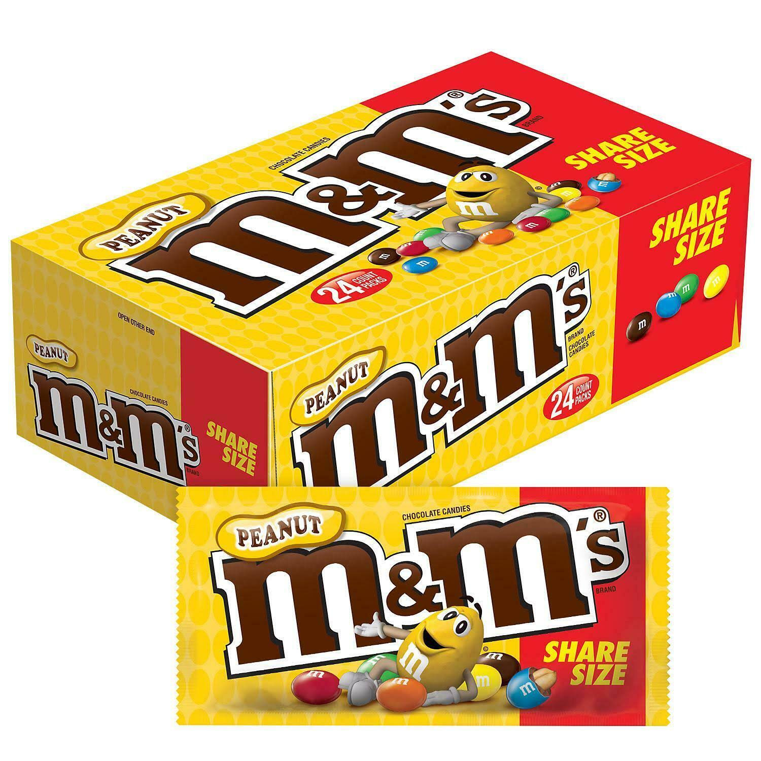 M&M's Peanut Sharing Size (3.27 oz 24 Ct