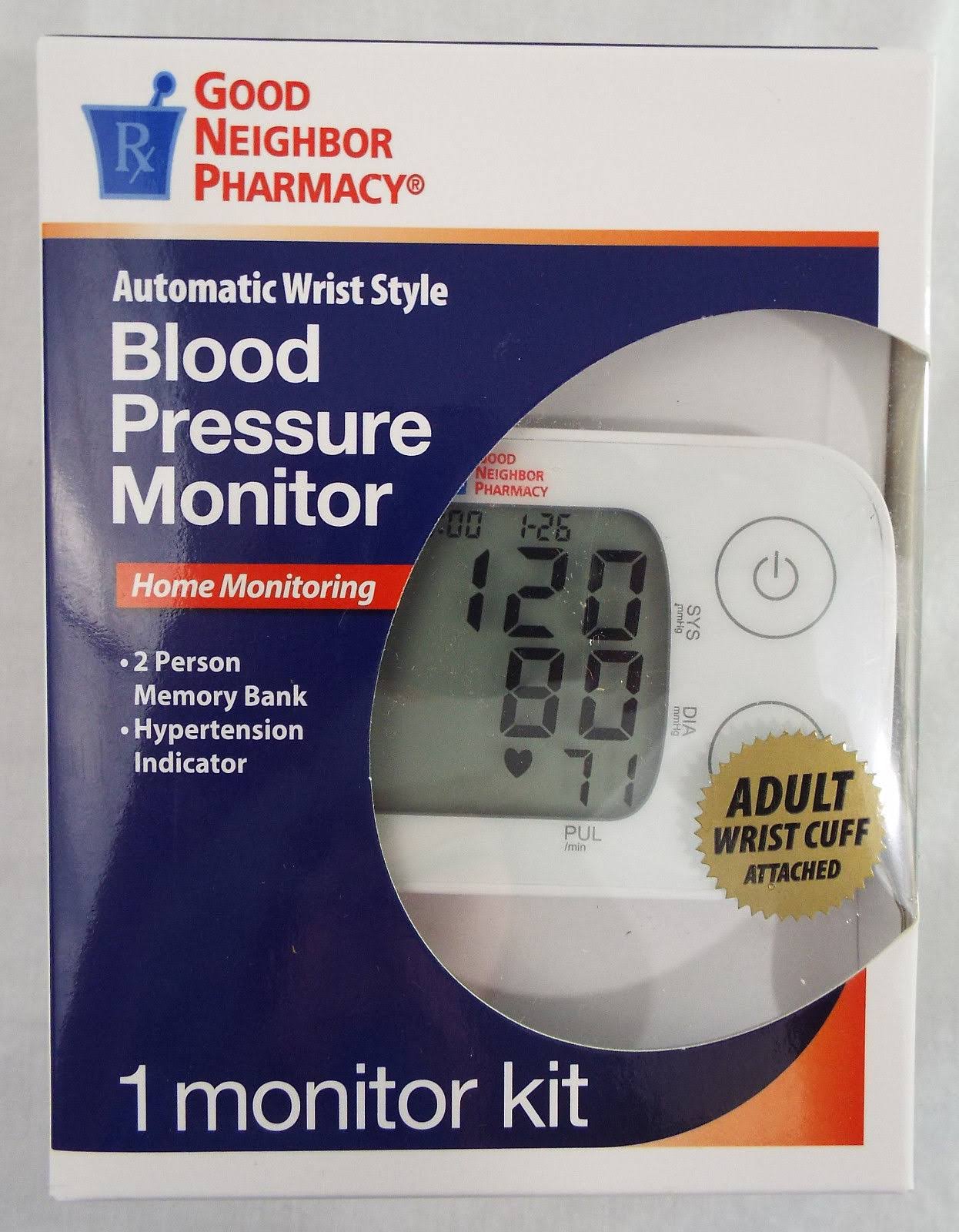 Good Neighbor Pharmacy Automatic Wrist Style Blood Pressure Monitor