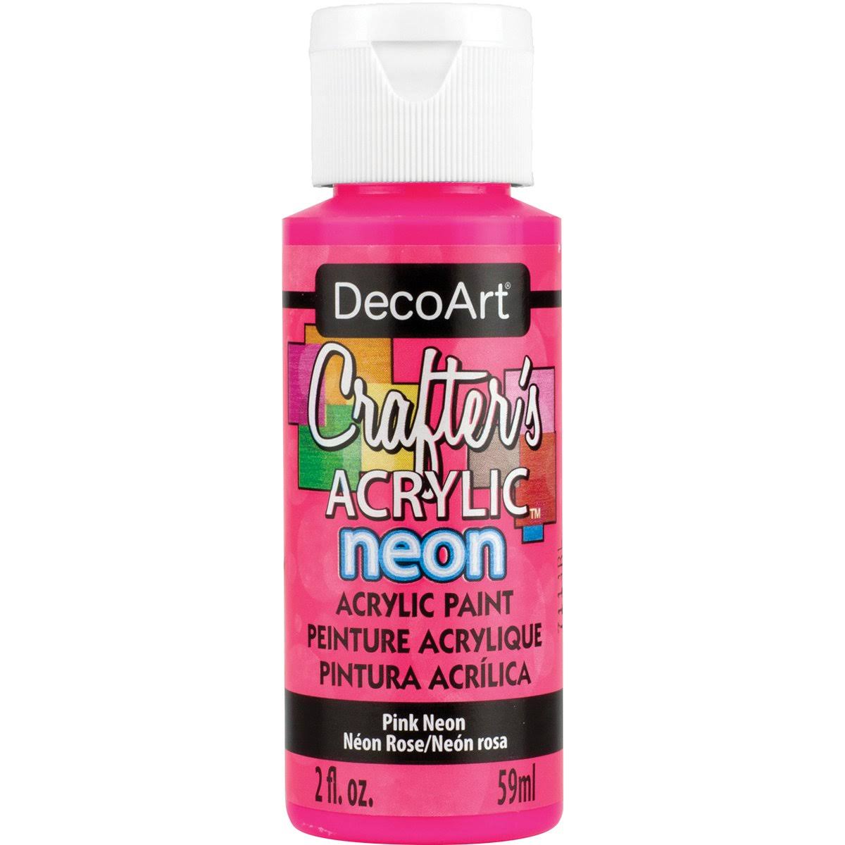 Crafter's Acrylic All Purpose Paint - Pink Neon, 2oz