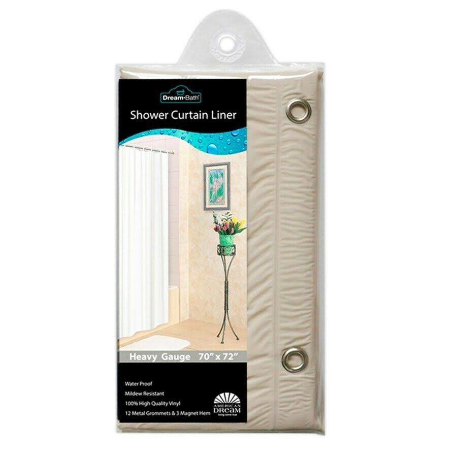 Beige PVC Shower Curtain Liner
