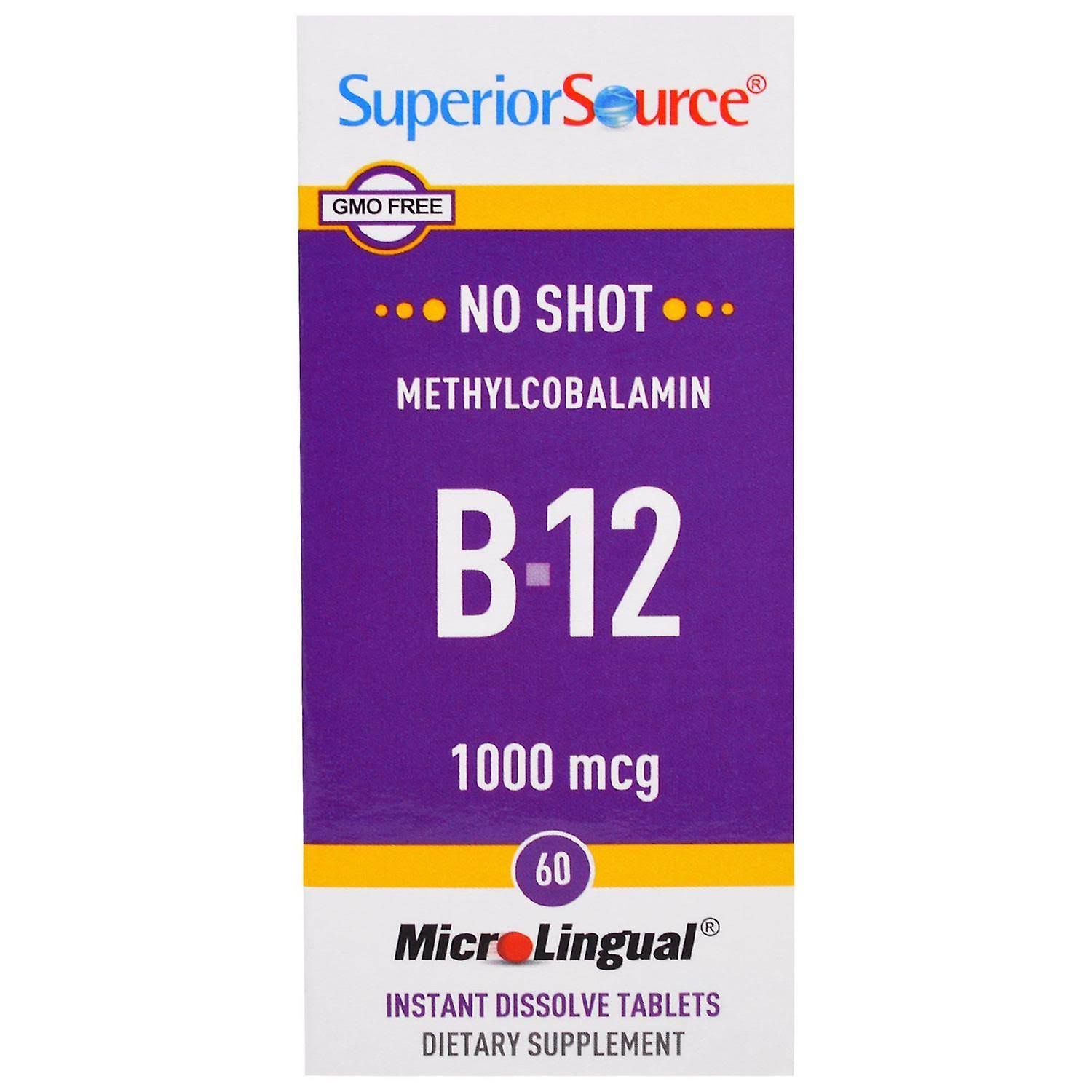 Superior Source Methylcobalamin B-12 - 1000mcg, 60 Instant Dissolve Tablets
