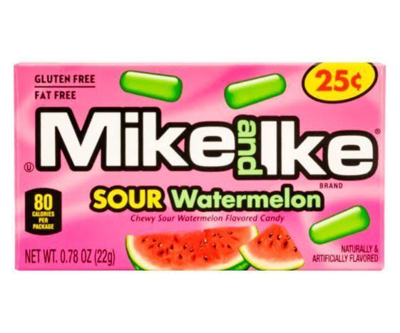 Mike and Ike Sour Watermelon Chewy Candies - 0.78-oz. Box