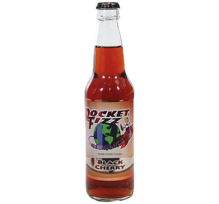 Fresh 12oz Rocket Fizz Black Cherry Soda (Size: Singles)