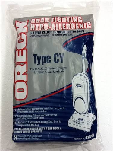 Oreck Odor Fighting Vacuum Bags for Edge Series - 8 Pack