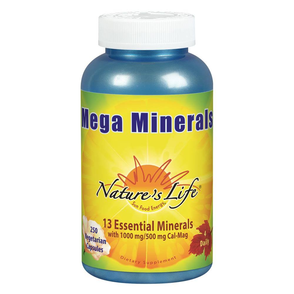 Natures Life Mega Minerals Dietary Supplement - 250 Capsules