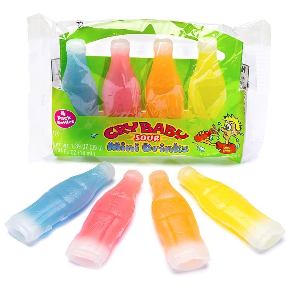 Cry Baby Mini Drinks Sour Candy - 4pk