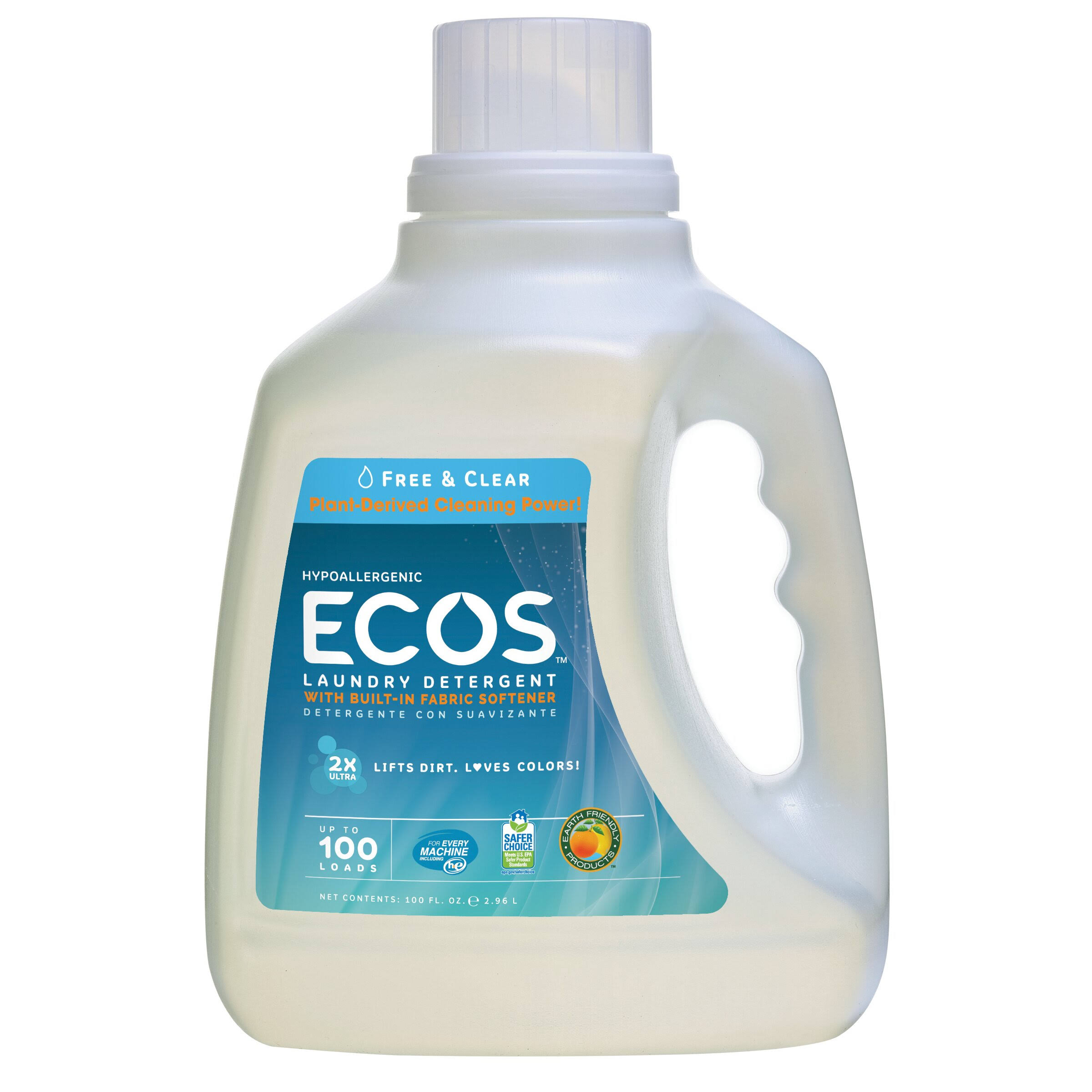 Earth Friendly Ecos Natural Laundry Detergent - 100oz