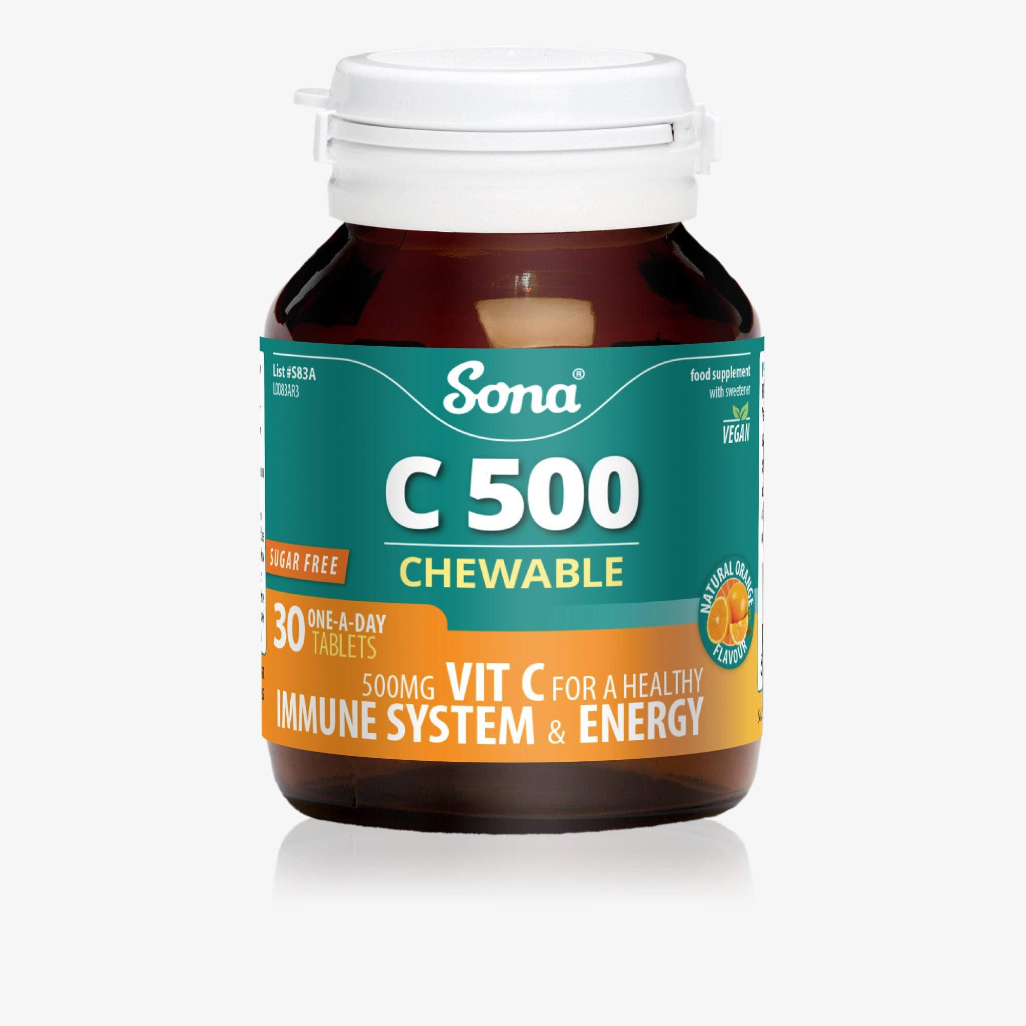 Sona C500 Chewable Vitamin C 500mg 30 Tabs