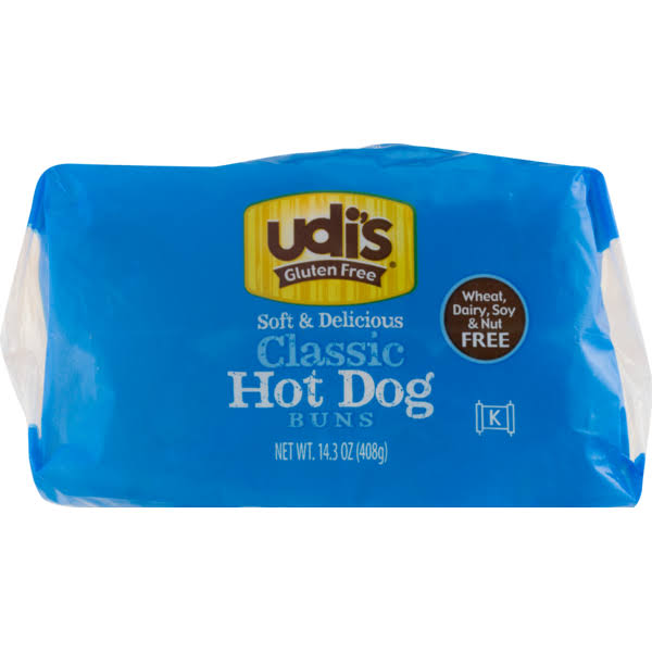 Udis Gluten Classic Hot Dog Buns - 14.4oz