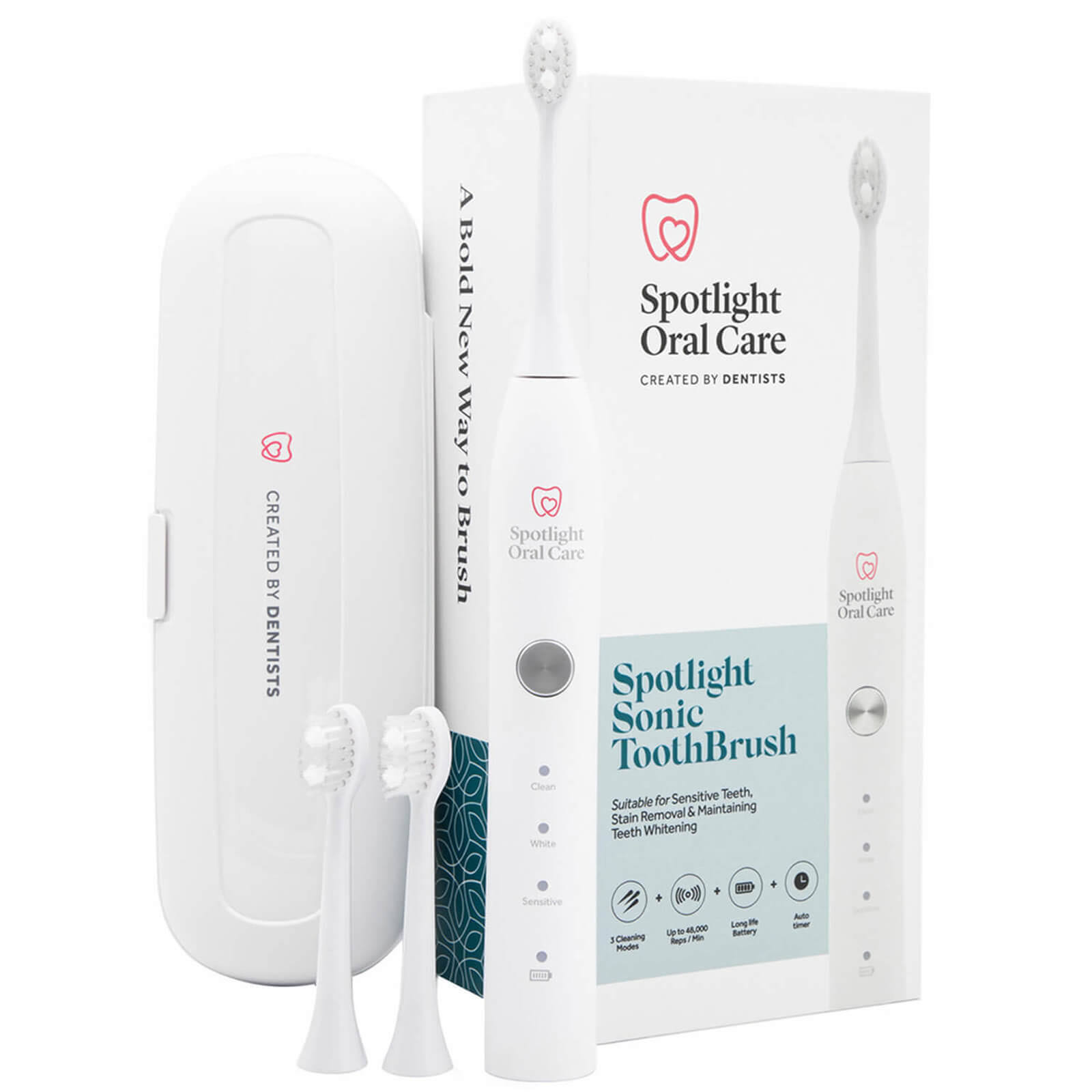 Spotlight Oral Care Sonic Toothbrush - White