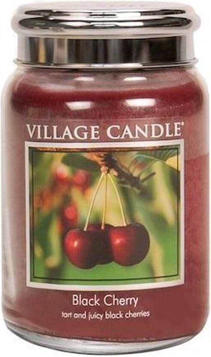 Village Candle Black Cherry Large Jar Candle