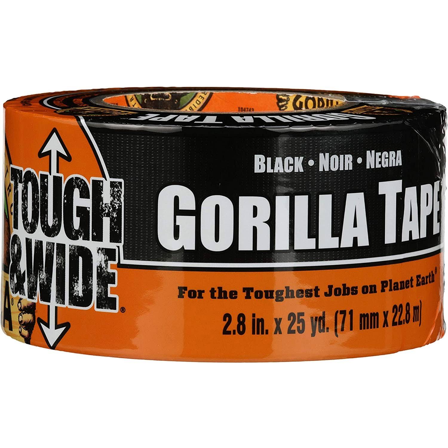 Gorilla Tough & Wide Tape - Black - 25 yards