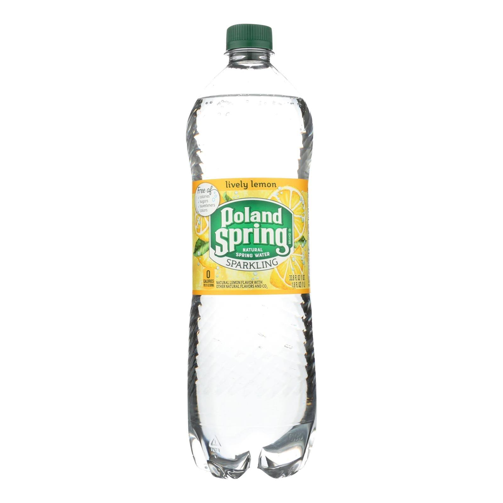 Poland Spring Sparkling Water - Lemon, 1l