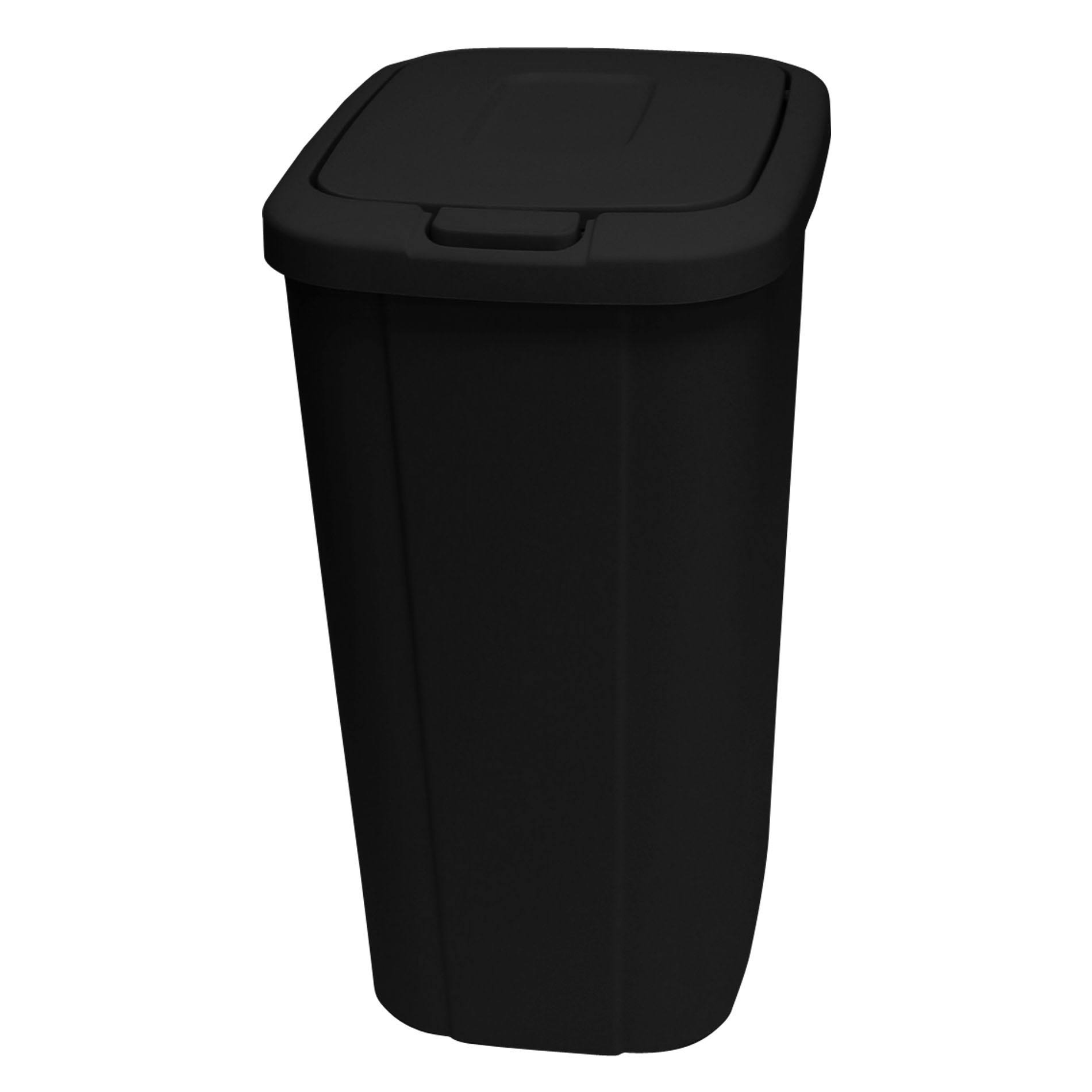 Hefty Touch-Lid 13.3-Gallon Trash Can - Black