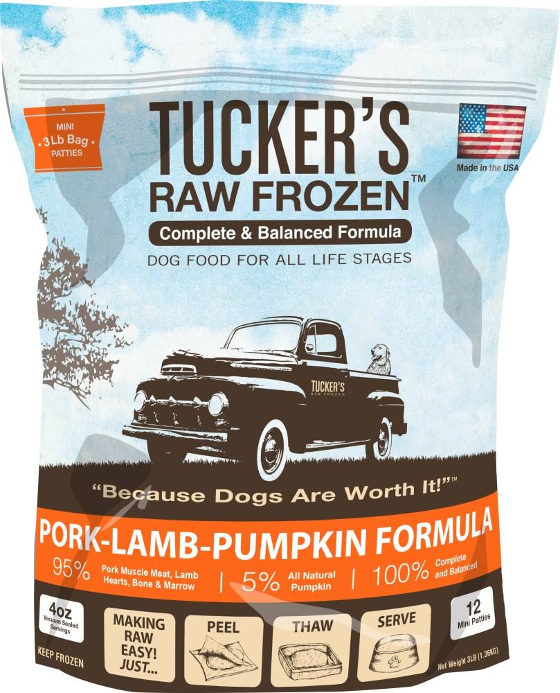 Tucker's Raw Frozen Pork, Lamb and Pumpkin Complete & Balanced Dog Food 3 LB