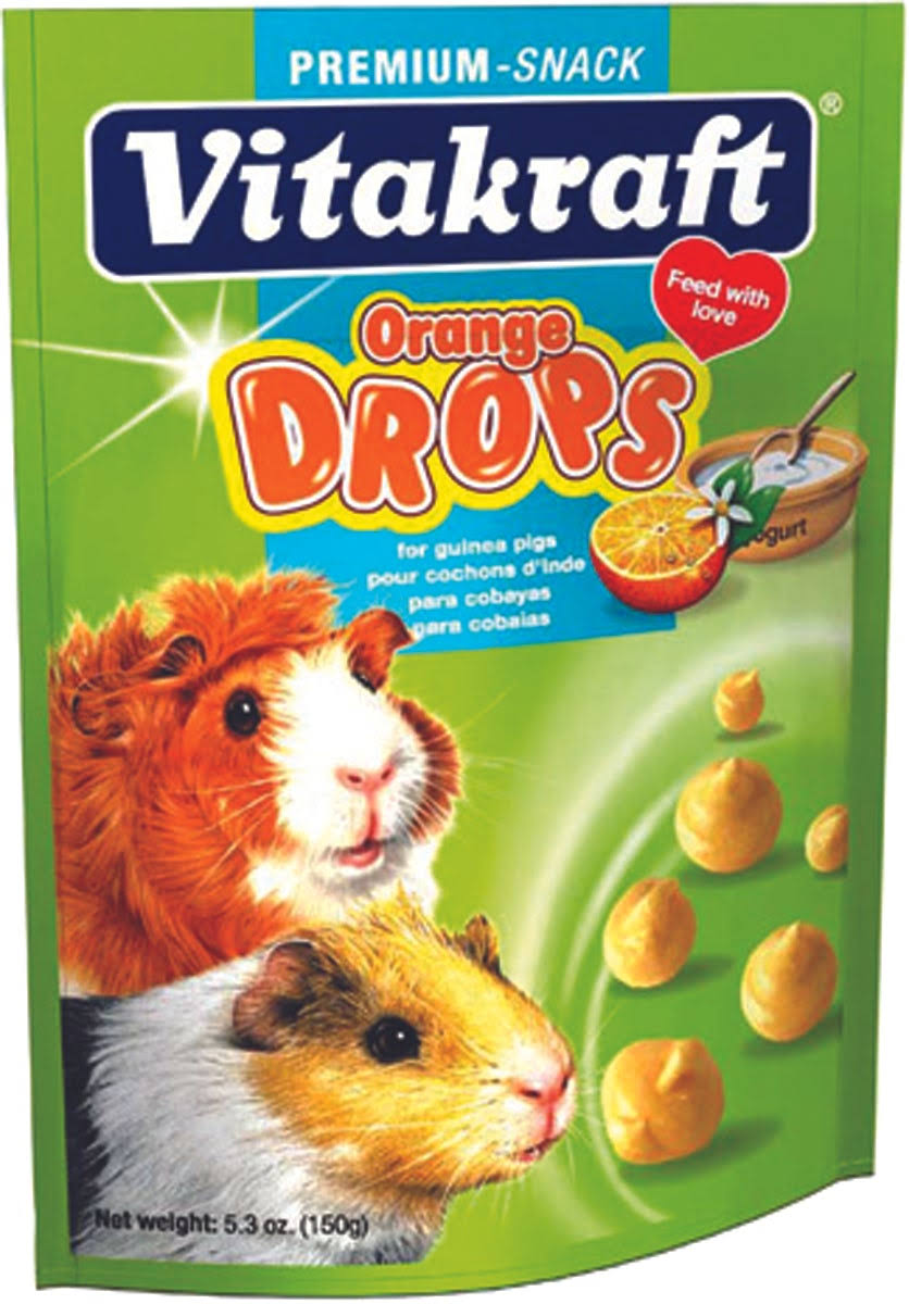 Vitakraft Pet Products Guinea Pig Drops - Orange, 150g