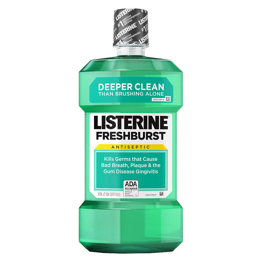 Listerine Antiseptic Mouthwash - Fresh Burst, 1l