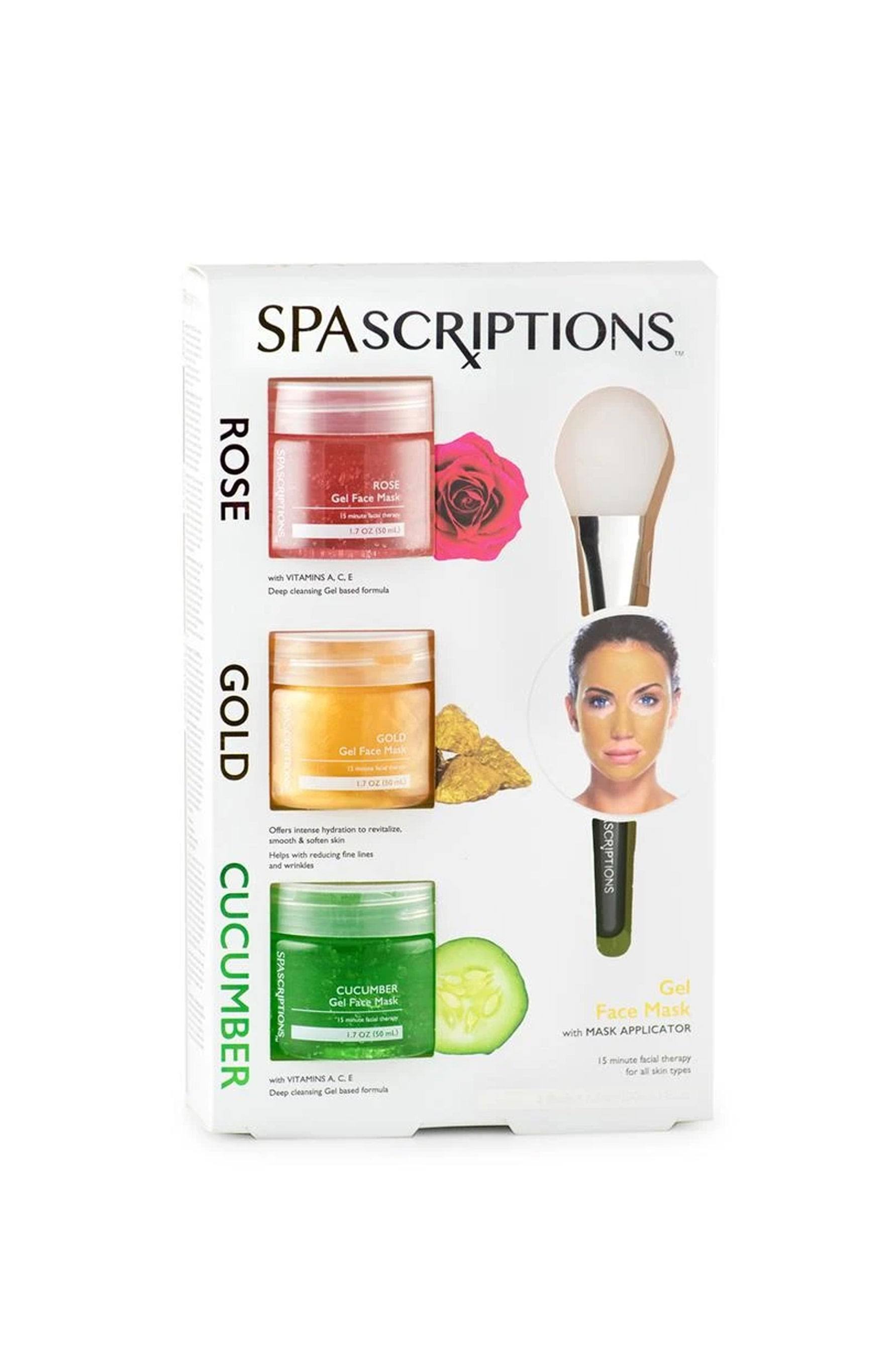 Spascriptions Rose Gold and Cucumber Gel Face Mask - 50ml