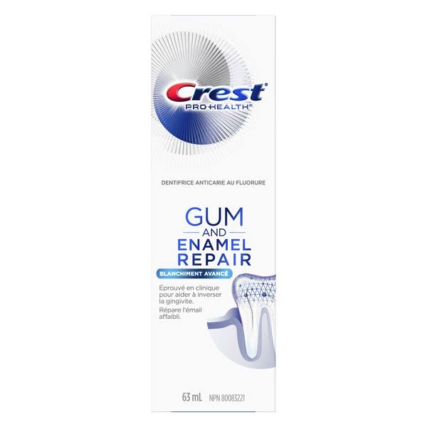 Crest Gum & Enamel Repair Toothpaste, Advanced Whitening - 63 ml