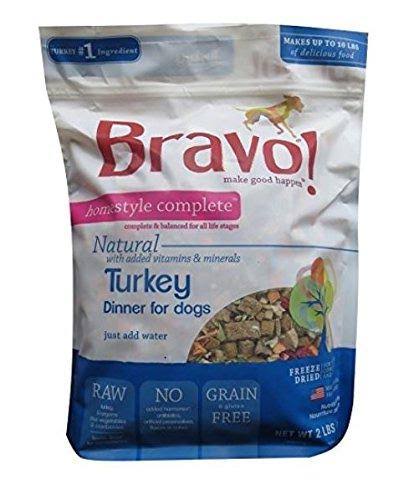 Bravo Homestyle Freeze Dried Dog Food - Dinner Turkey, 2lb