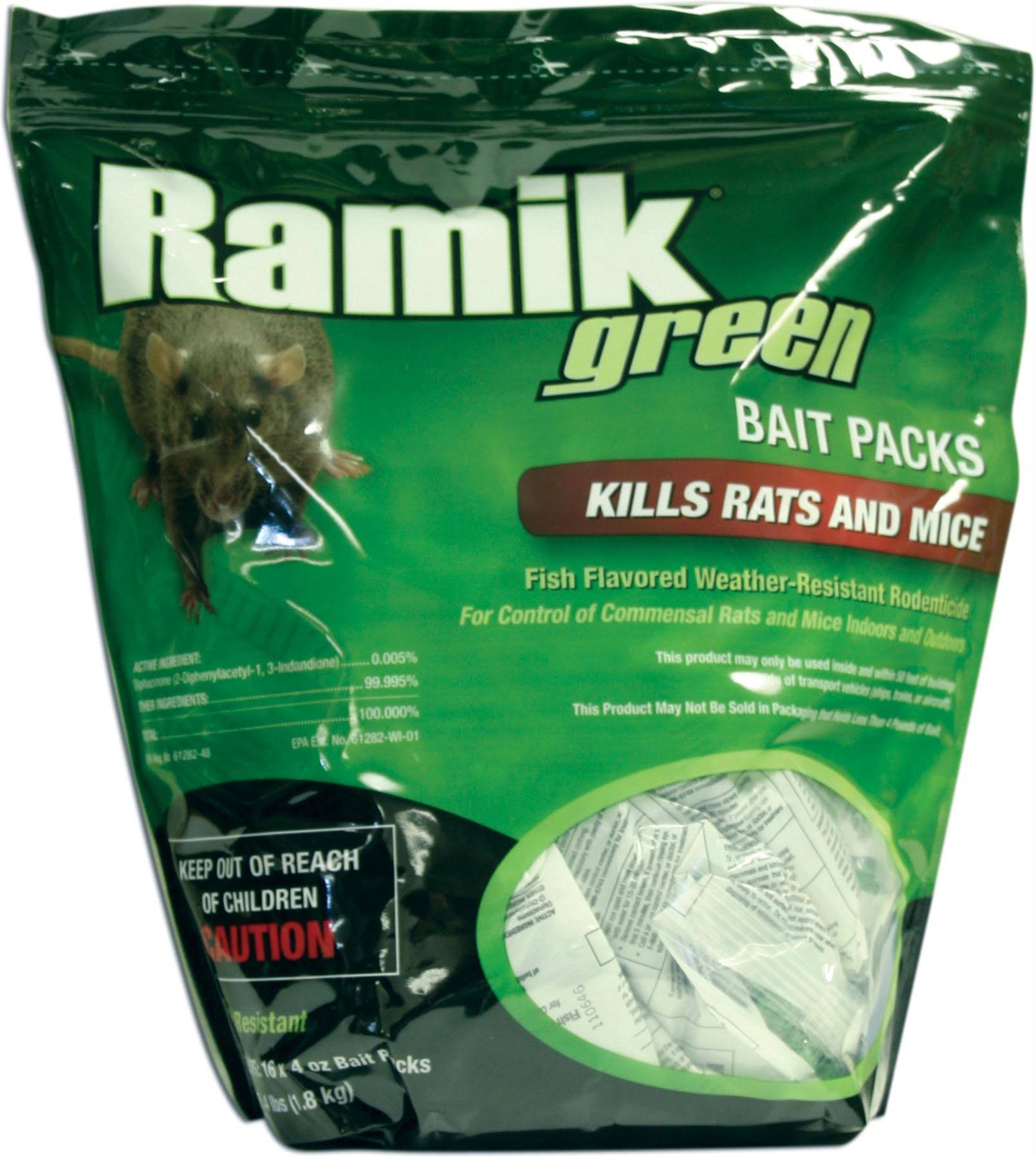 Ramik Green Place Pouch Mouse Rat Poison - 4oz