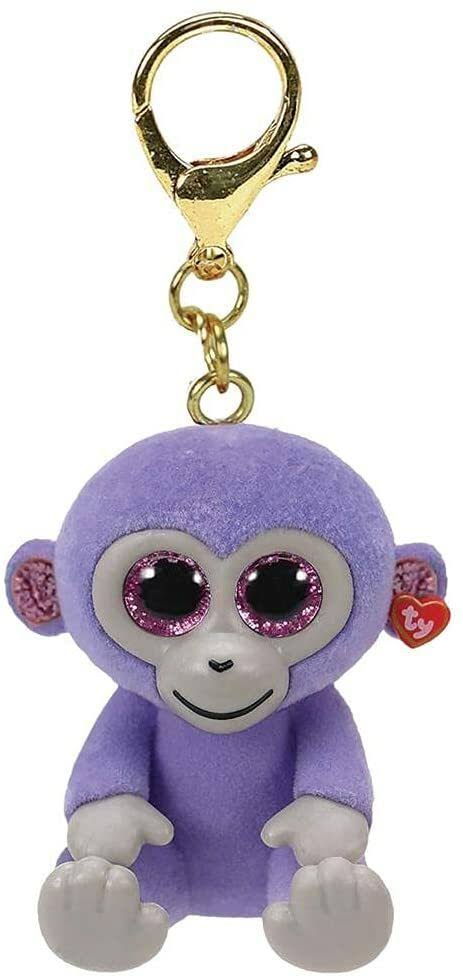 TY 3" Zuri the Monkey Clip Keychain 