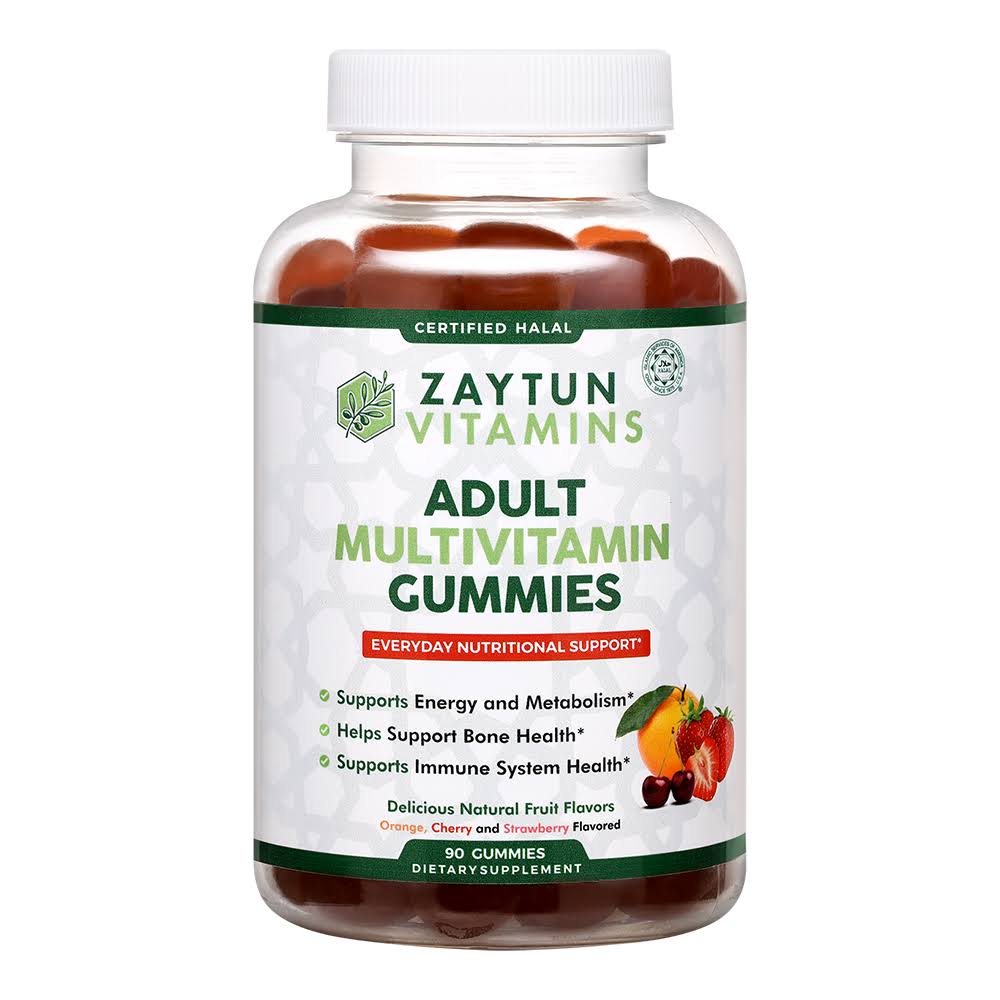 Zaytun Vitamins Halal Adult Multivitamin Gummies For Men, Women, Compl