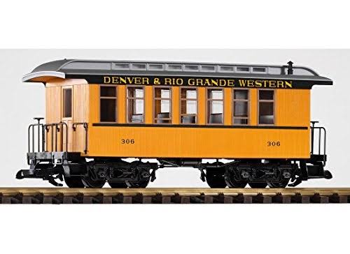 Piko G Scale Model Trains - D&Rgw Wood Style Coach 306 - 38600