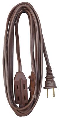 Master Electrician 20-Feet Vinyl Cube Tap Extension Cord - Brown