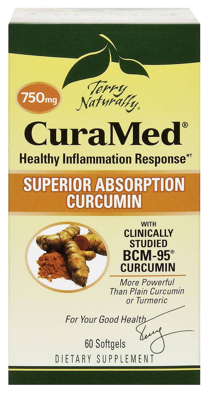 Terry Naturally CuraMed Curcumin BCM-95 - 60 Softgels, 750mg