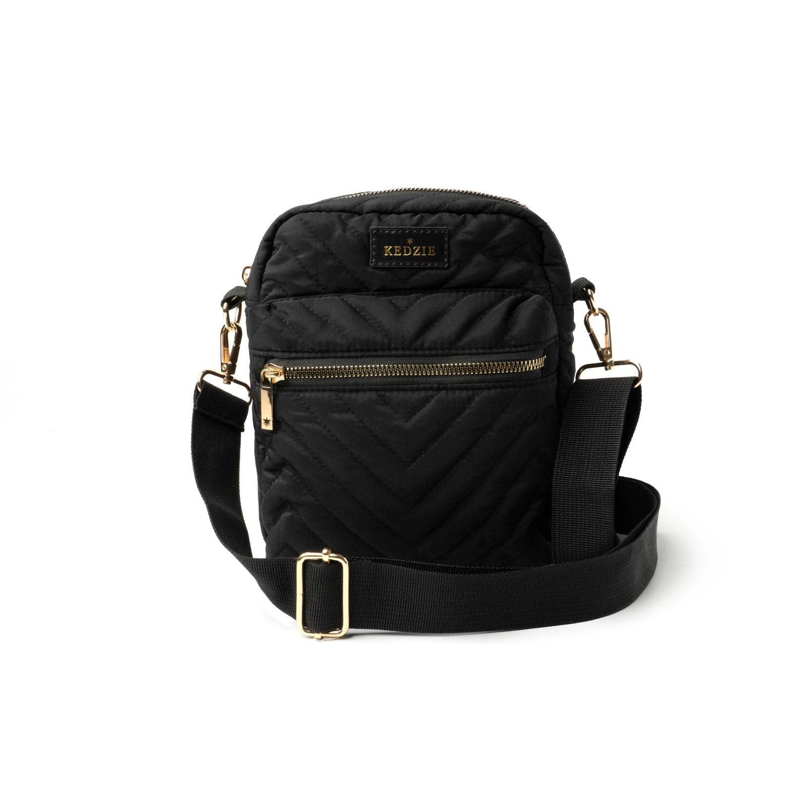 Kedzie Cloud 9 Collection Quilted Crossbody Black