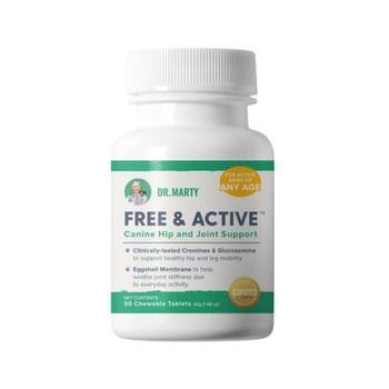 Dr. Marty Free & Active Hip & Joint Support Chewable Dog Tablets - 30 Count