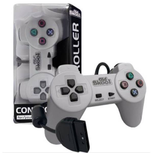 PS1 Grey Wired Controller [Old Skool]