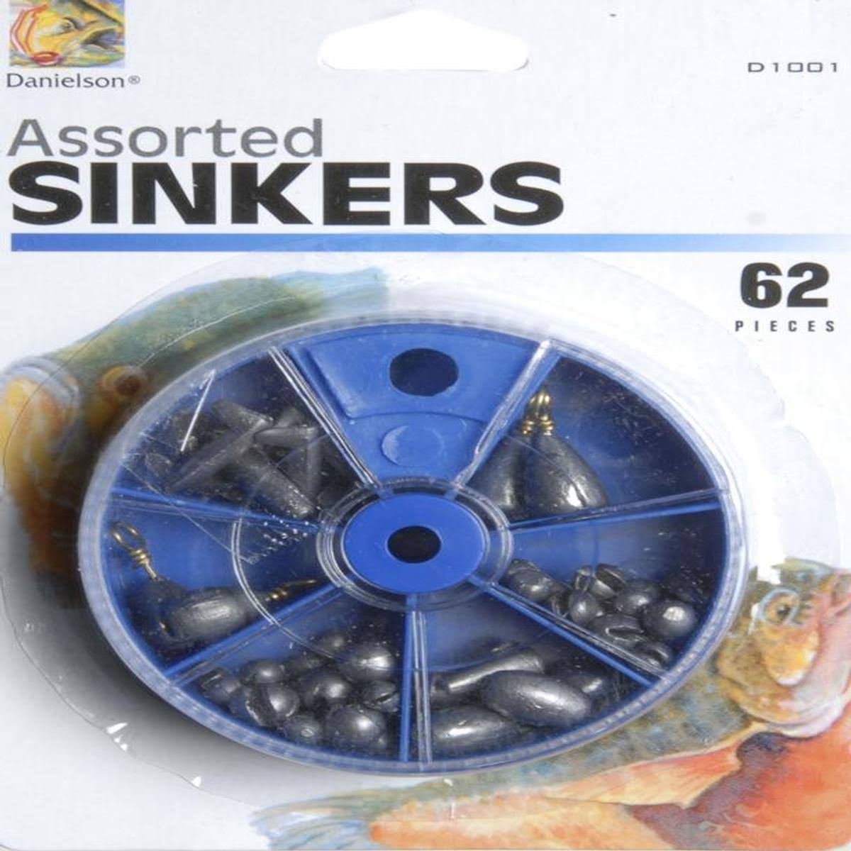 Danielson Assorted Sinkers - 62 Pieces