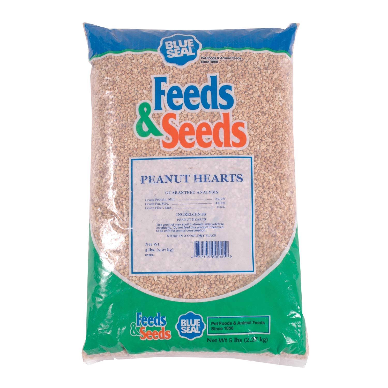 Blue Seal Peanut Hearts-Wild Bird Seed-High In Fat And Protein-5 Pound Bag