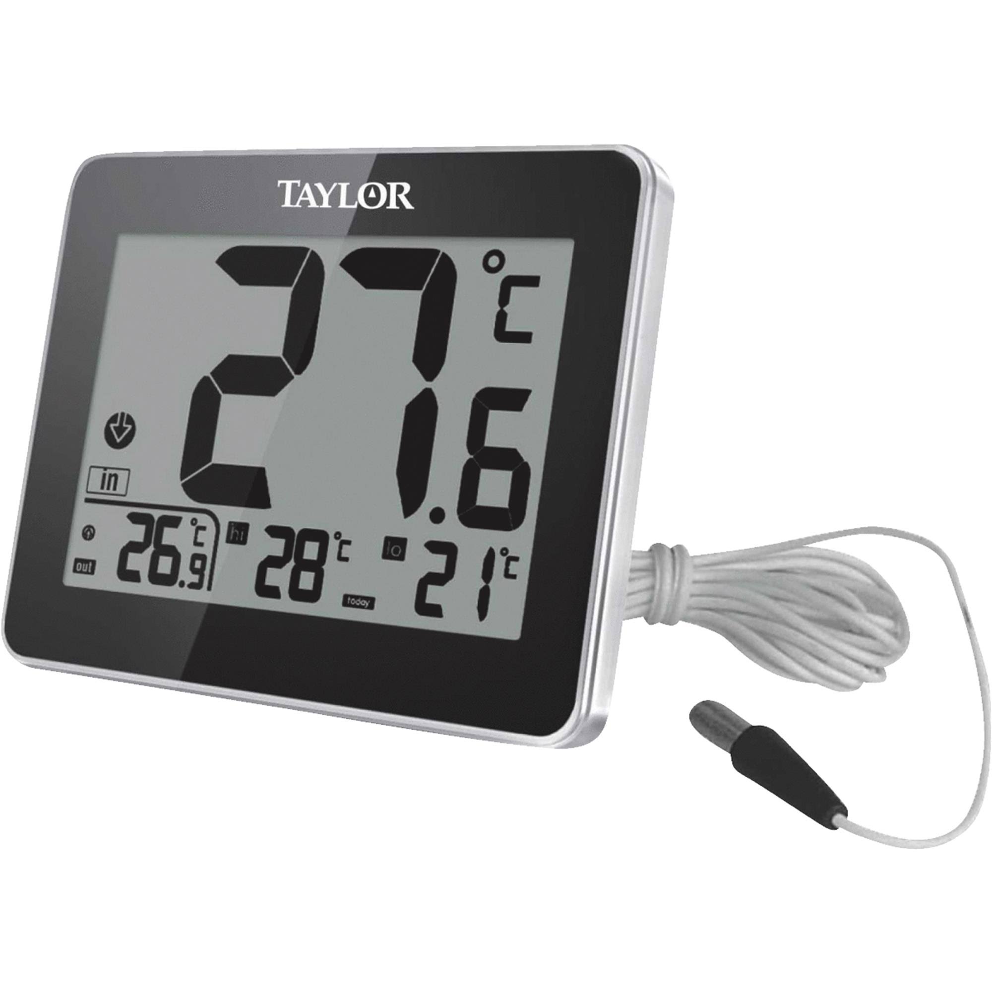 Taylor Wired Digital Thermometer - Black