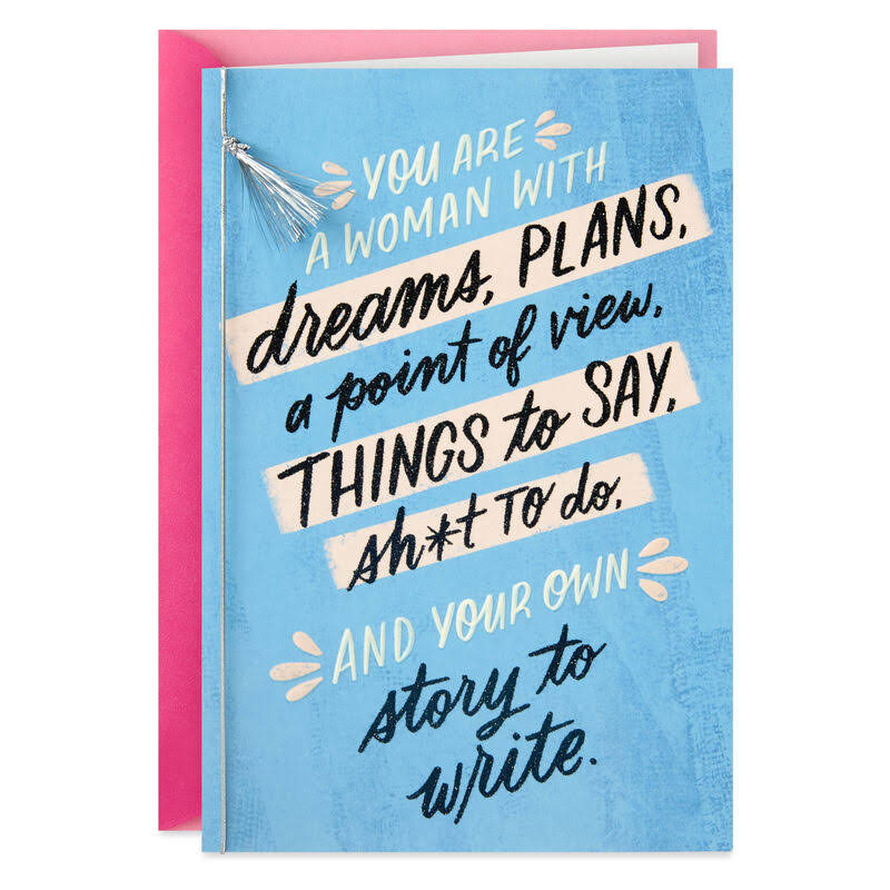 Hallmark Birthday Card, You Are A Woman with Plans Birthday Card for Her