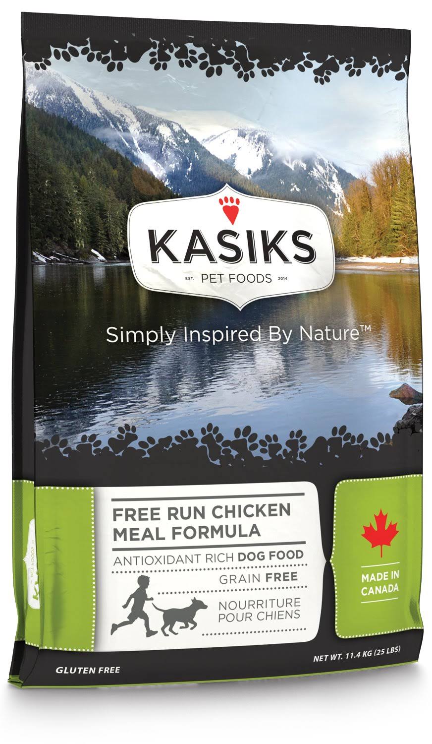 Kasiks Grain Free Run Chicken Meal Formula Dry Dog Food 25-lb