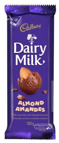 Cadbury Dairy Milk almond Milk Chocolate 12 x 100g Bars Canadian