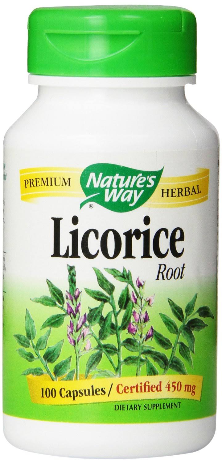 Nature's Way Licorice Root Dietary Supplement - 100 Capsules