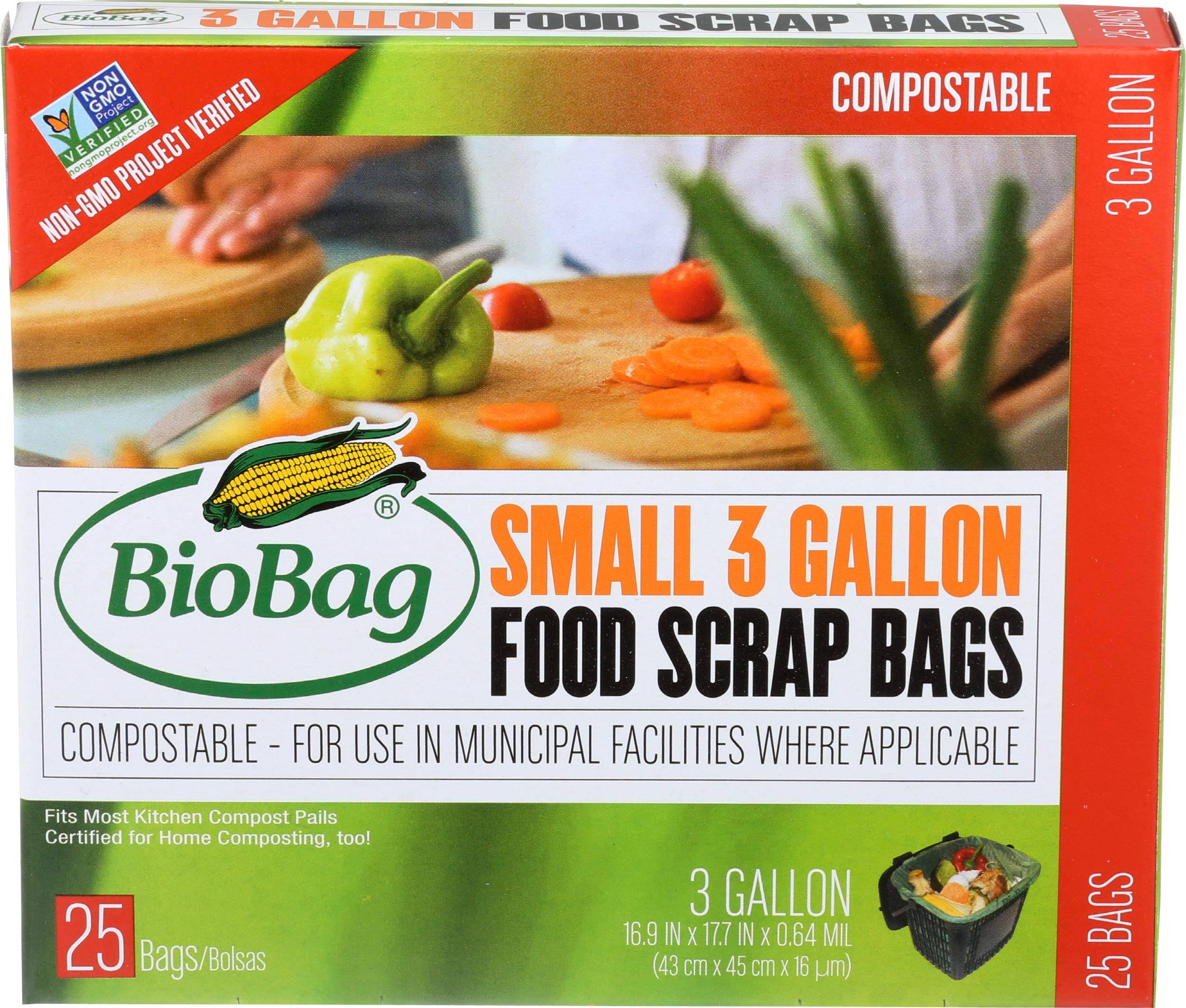 BioBag Food Waste Bags - 3 Gallon, 25 Count