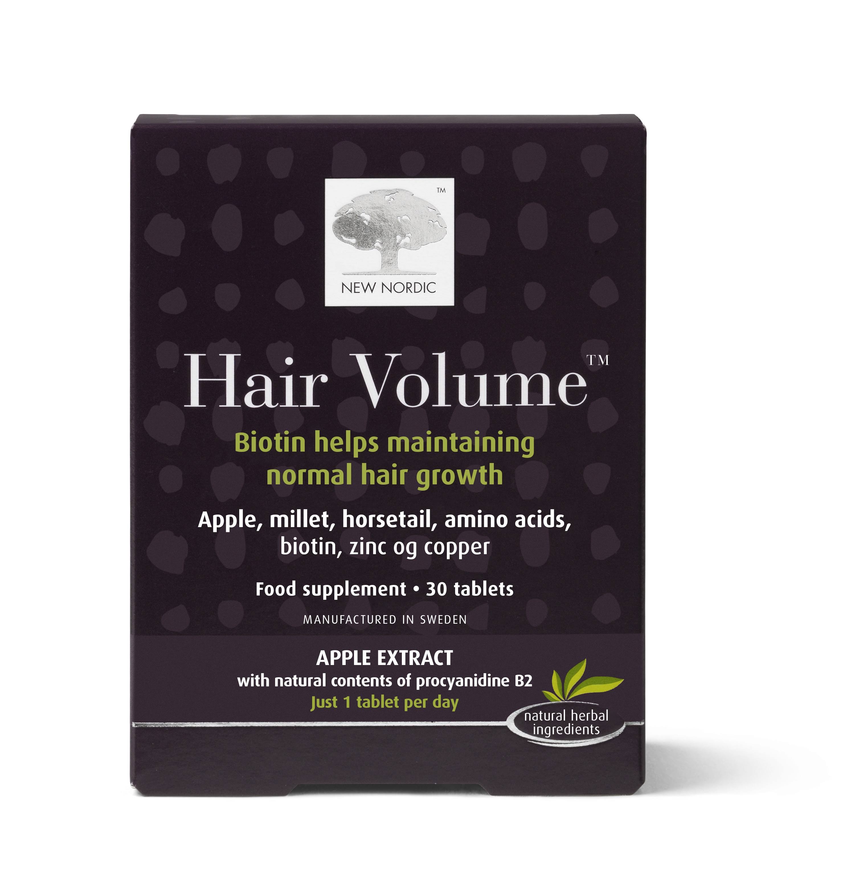 New Nordic Hair Volume Food Supplement Tablets - 30ct