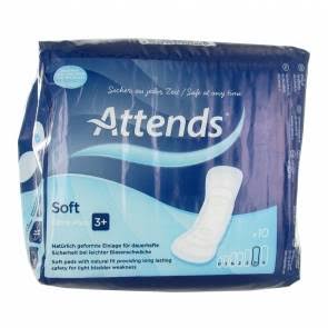 Attends Soft 3+ Extra Plus Incontinence Pads - 10 Pads