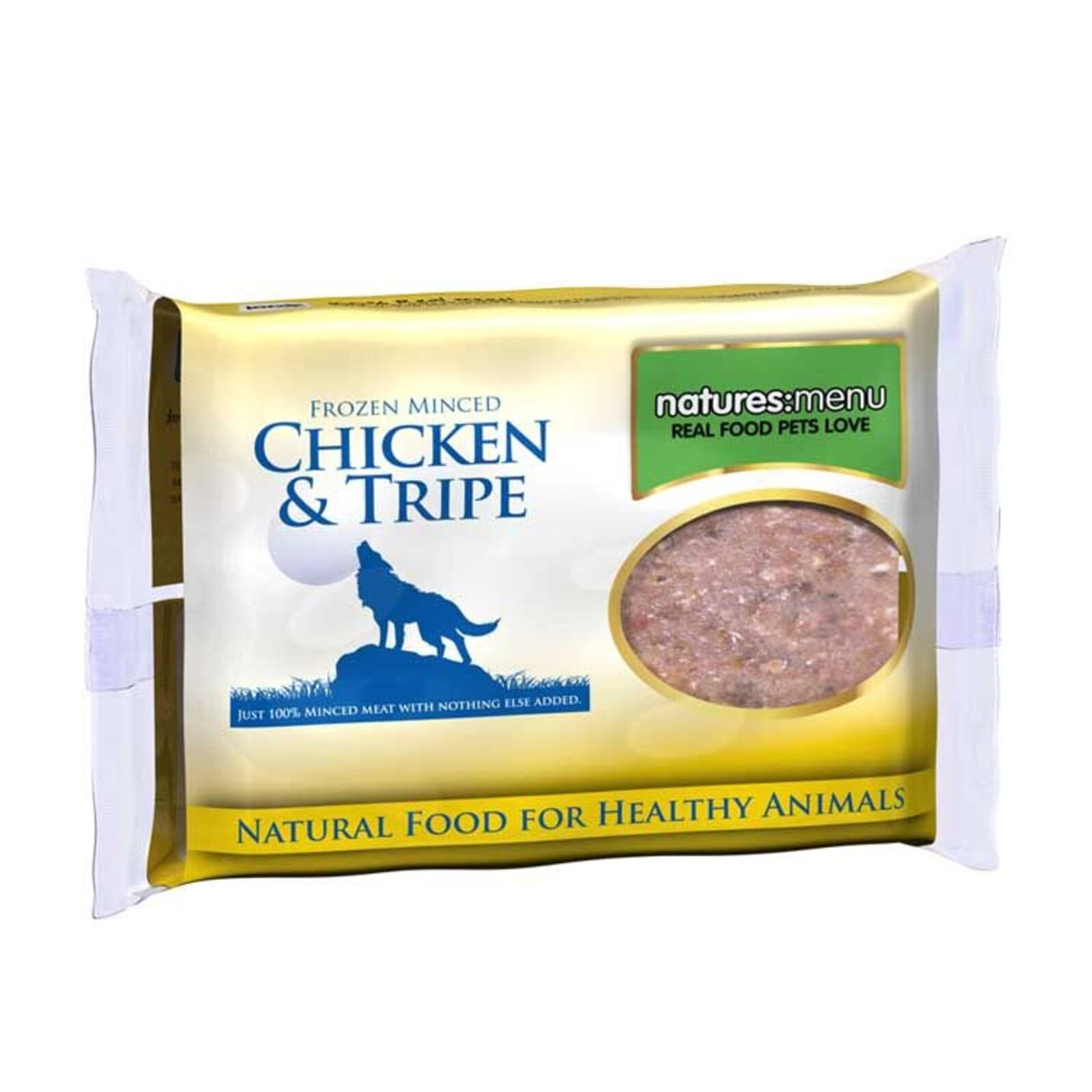 Natures Menu Minced Dog Raw Food - Chicken & Tripe, 400g