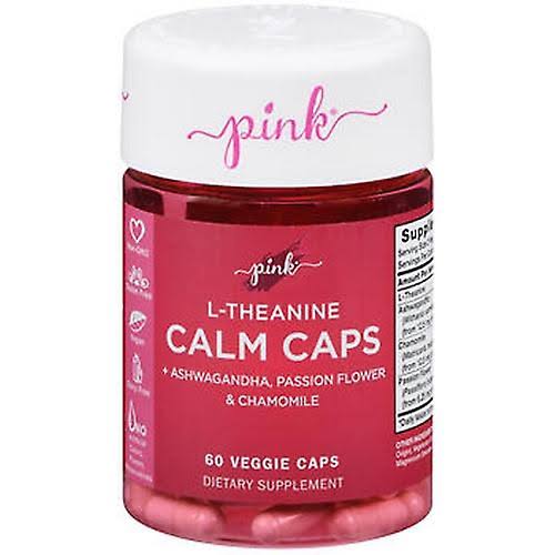 Nature's Truth Pink L-Theanine Calm Caps, 60 Veg Caps (Pack of 1)