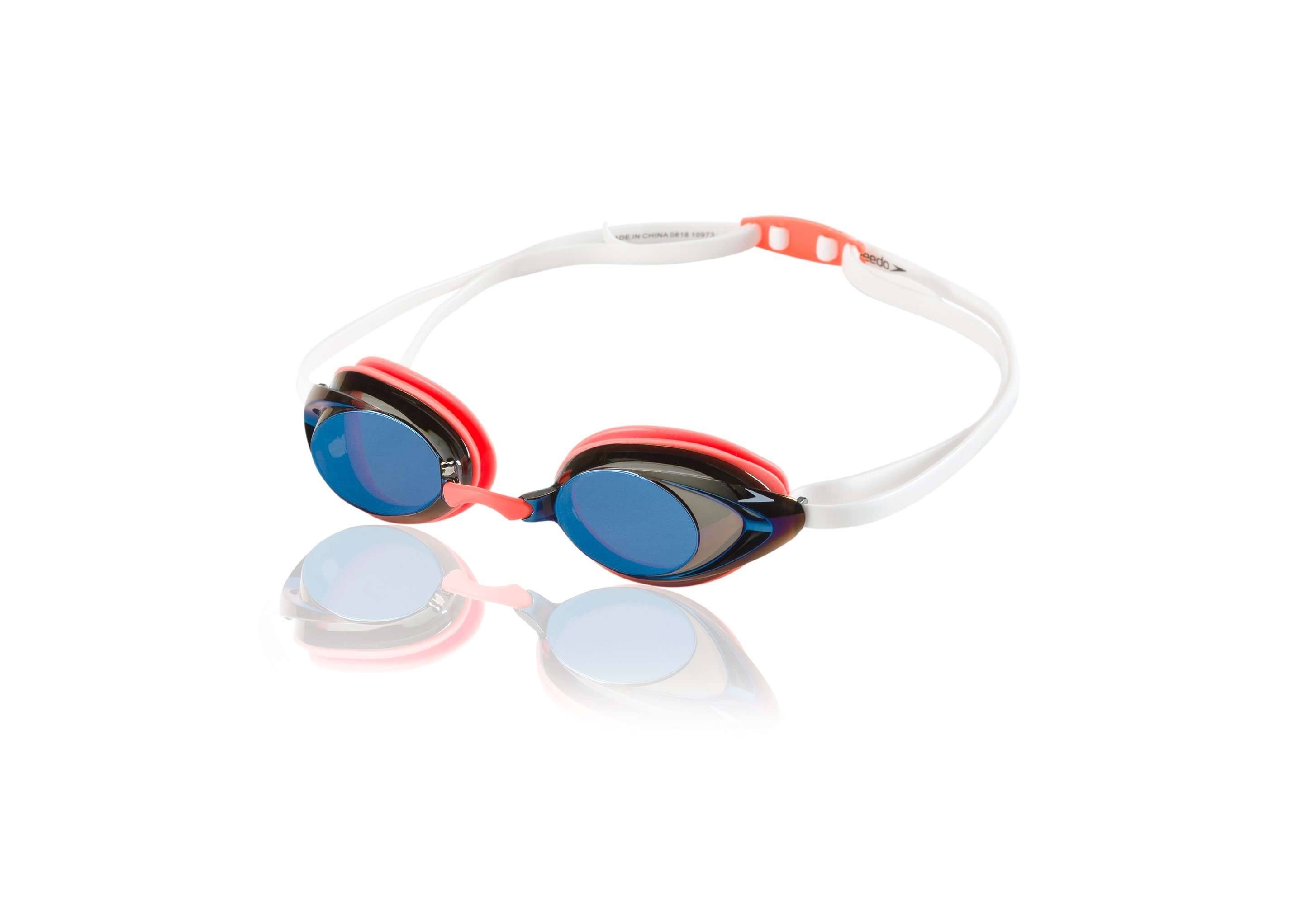 Speedo Women's Vanquisher 2.0 Mirrored Goggle - Blue/Orange