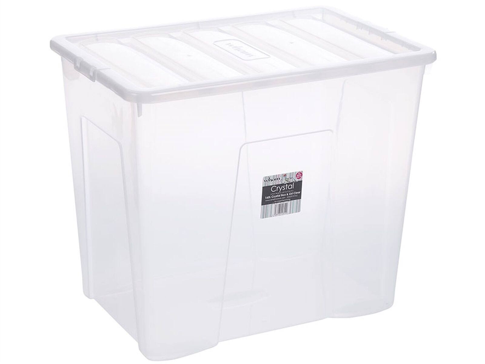 Crystal Storage Box & Lid, Clear - 160L - Wham