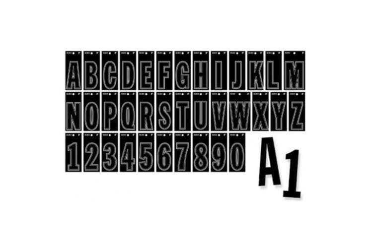 Hillman Fastener Die Cut Peel Off Letters and Numbers - Black, 3"
