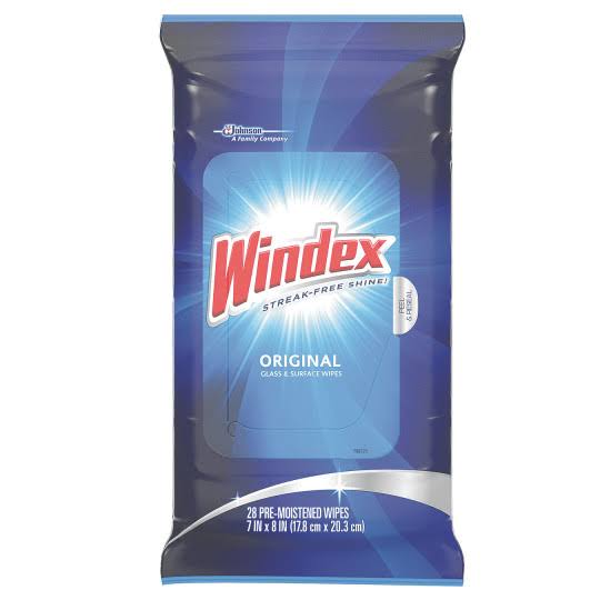 SC Johnson Windex Original Glass and Surface Pre-Moistened Wipes - 28pk
