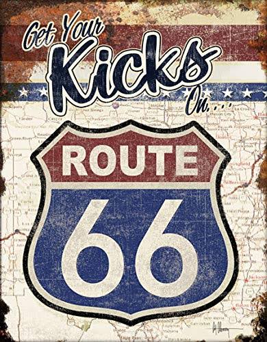 Metal sign Route 66 - Get Your Kicks On, ( x cm)